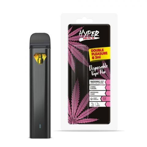 1600mg D10, D8 Vape Pen - Wedding Cake - Hybrid - 2ml - Hyper - Thumbnail 1