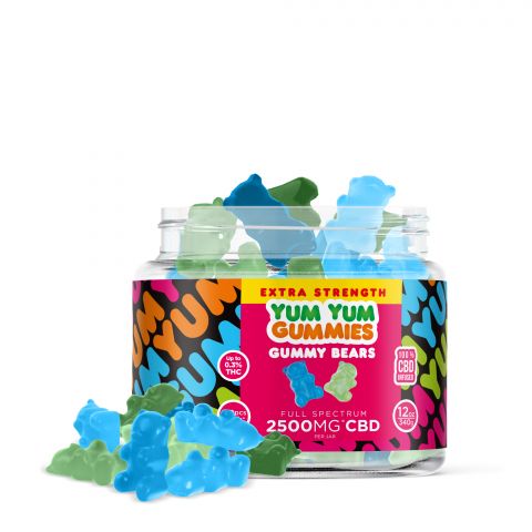 Yum Yum Gummies - CBD Full Spectrum Extra Strength Gummy Bears - 2500MG - Thumbnail 1