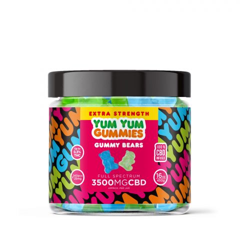 Yum Yum Gummies - CBD Full Spectrum Extra Strength Gummy Bears - 3500MG - Thumbnail 2