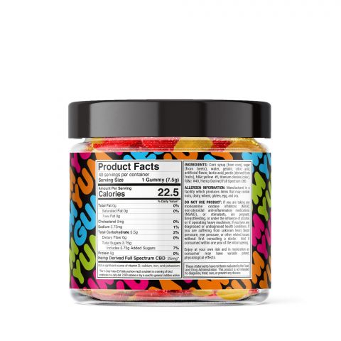 Yum Yum Gummies - CBD Full Spectrum Extra Strength Peach Rings - 1000MG - Thumbnail 3