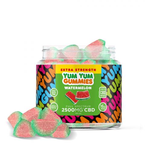 Yum Yum Gummies - CBD Full Spectrum Extra Strength Watermelon - 2500MG - Thumbnail 1