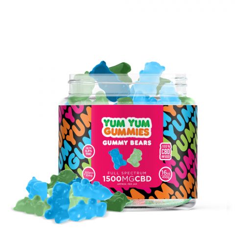 Yum Yum Gummies - CBD Full Spectrum Gummy Bears - 1500MG - Thumbnail 1