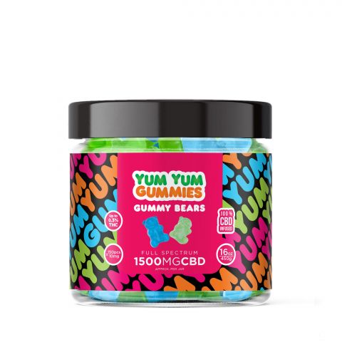 Gummy Bears - Full Spectrum CBD - Yum Yum Gummies - 1500MG - Thumbnail 2