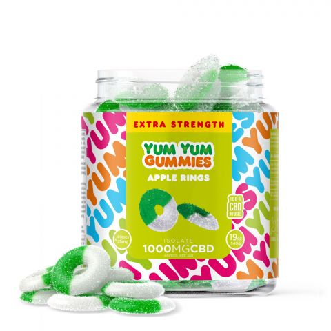 Yum Yum Gummies - CBD Isolate Extra Strength Apple Rings - 1000MG - 1
