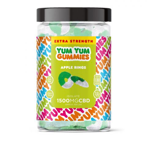 Yum Yum Gummies - CBD Isolate Extra Strength Apple Rings - 1500MG - Thumbnail 2