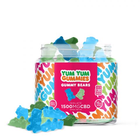 Yum Yum Gummies - CBD Isolate Gummy Bears - 1500MG - 1