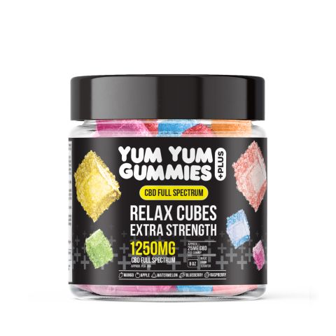 Yum Yum Gummies Full Spectrum CBD Relax Cubes - 1250mg - Thumbnail 2