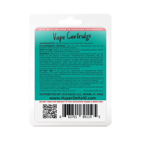 Zkittles Cartridge - Delta 10 THC - Hyper - 900mg - Thumbnail 4