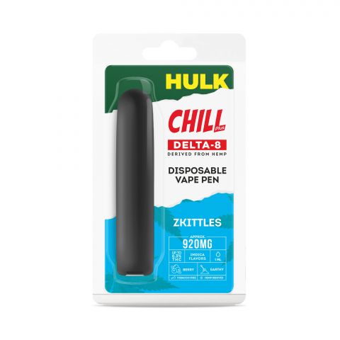 Zkittles Delta 8 THC Vape Cartridge - Disposable - HULK - 920mg - Thumbnail 2