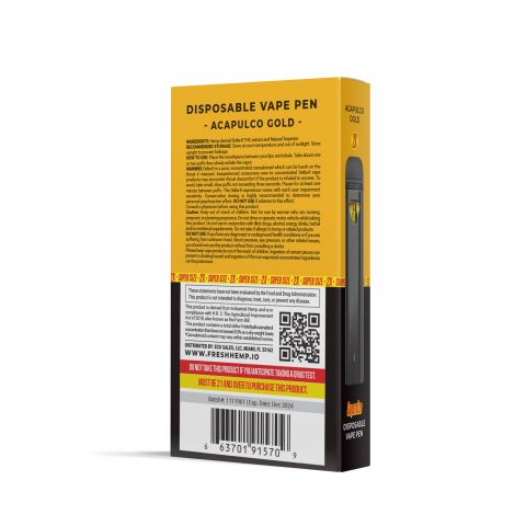 Acapulco Gold Vape Pen - Delta 8 - Disposable - Fresh - 1800mg - Thumbnail 4