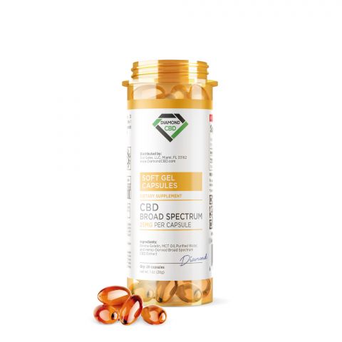 Broad Spectrum CBD Capsules - Diamond CBD - 500mg - 1