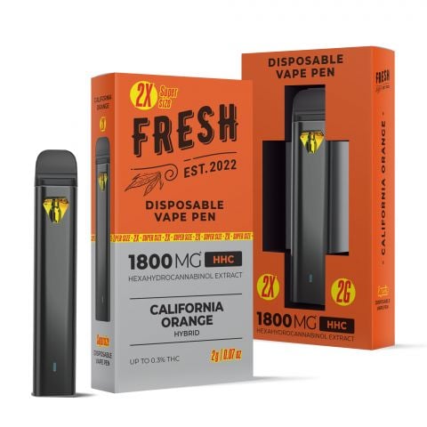 1800mg HHC Vape Pen - California Orange - Hybrid - 2ml - Fresh - Thumbnail 1