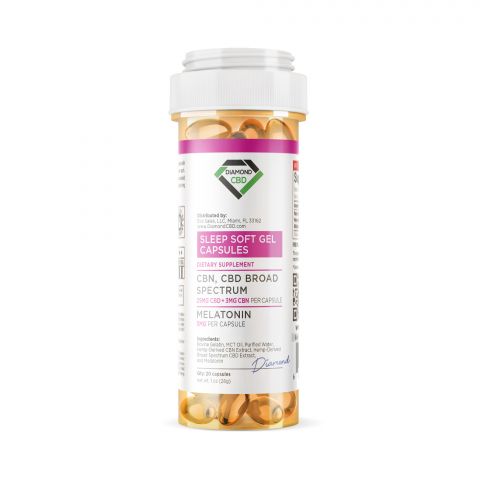 CBD, CBN, Melatonin Blend Capsules - Diamond CBD - 620mg - Thumbnail 2