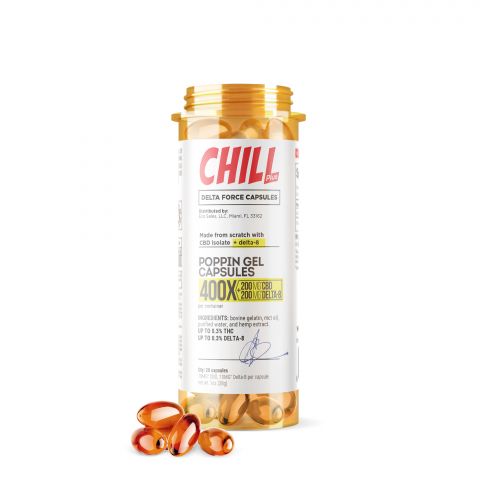 Chill Plus CBD Delta-8 THC Poppin Gel Capsules - 400X - Thumbnail 1