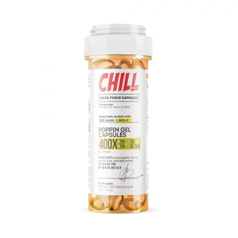 20mg D8, CBD Isolate Capsules - 20ct - Chill Plus - Thumbnail 2