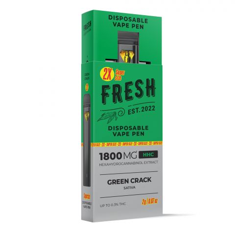 1800mg HHC Vape Pen - Green Crack - Sativa - 2ml - Fresh - Thumbnail 2