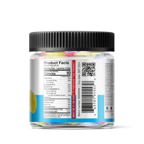 Tropical Mix Gummies - Delta 8 - Chill Plus Light - 1250mg - Thumbnail 3