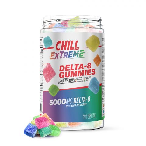 Chill Plus Extreme Delta-8 Gummies Party Mix - 5000X - 1