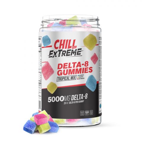 Chill Plus Extreme Delta-8 Gummies Tropical Mix - 5000X - 1