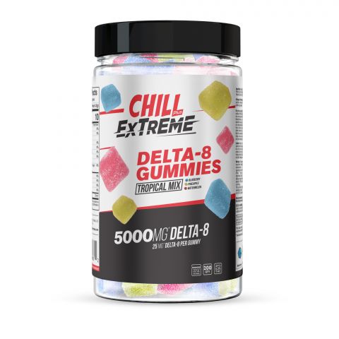 Chill Plus Extreme Delta-8 Gummies Tropical Mix - 5000X - Thumbnail 2