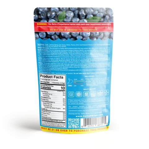 Delta-8 Bites - Blueberry Gummies - 150mg - 4