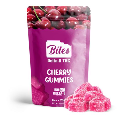 Delta-8 Bites - Cherry Gummies - 150mg - Thumbnail 1