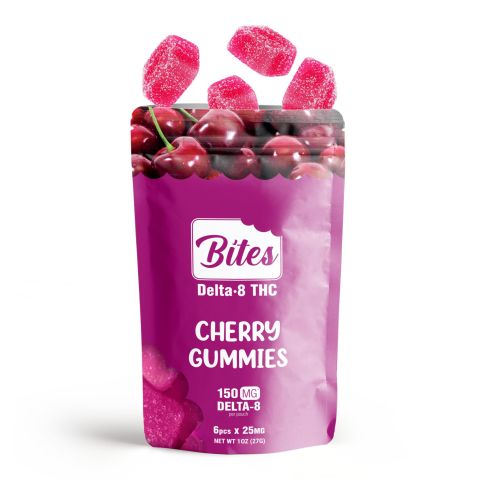 Delta-8 Bites - Cherry Gummies - 150mg - 3