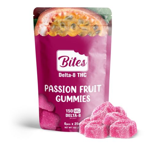 Delta-8 Bites - Passion Fruit Gummies - 150mg - Thumbnail 1