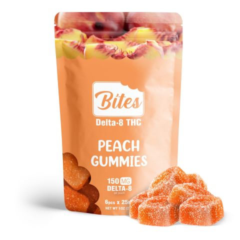 Delta-8 Bites - Peach Gummies - 150mg - 1