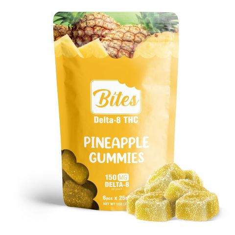 Delta-8 Bites - Pineapple Gummies - 150mg - 1
