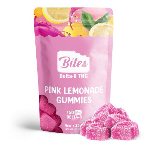 Delta-8 Bites - Pink Lemonade Gummies - 150mg - Thumbnail 1