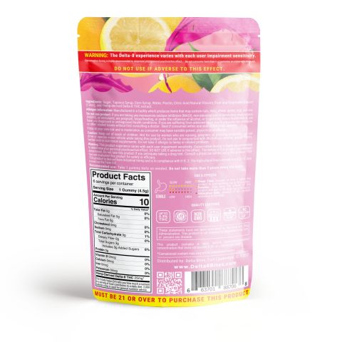 Delta-8 Bites - Pink Lemonade Gummies - 150mg - 4