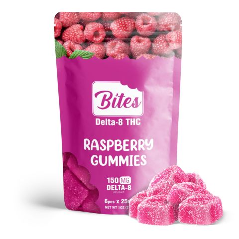 Delta-8 Bites - Raspberry Gummies - 150mg - 1