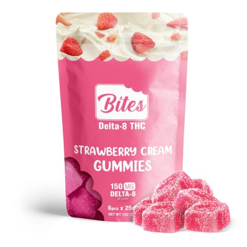 Delta-8 Bites - Strawberry Cream Gummies - 150mg - 1