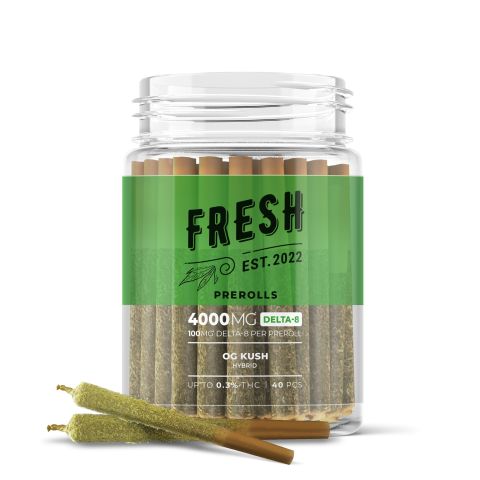 1g OG Kush Pre-Rolls - 100mg Delta 8 THC - Fresh - 40 Joints - Thumbnail 1