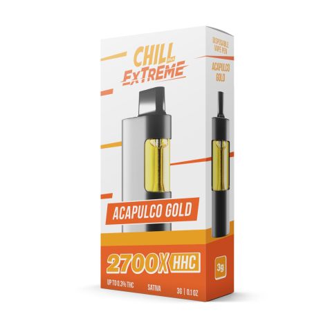 2700mg HHC Vape Pen - Acapulco Gold - Sativa - 3ml - Chill Extreme - 2