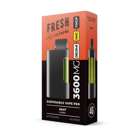 3600mg THCP, D8, HHC Vape Pen - AK47 - Hybrid - 4ml - Fresh - Thumbnail 2