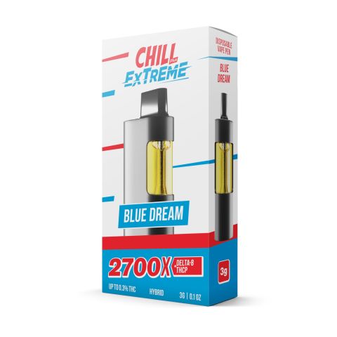 2700mg D8, THCP Vape Pen - Blue Dream - Hybrid - 3ml - Chill Extreme  - Thumbnail 2