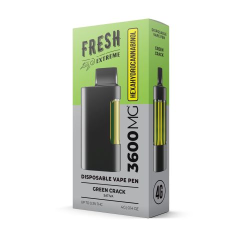 3600mg HHC Vape Pen - Green Crack - Sativa - 4ml - Fresh - Thumbnail 2