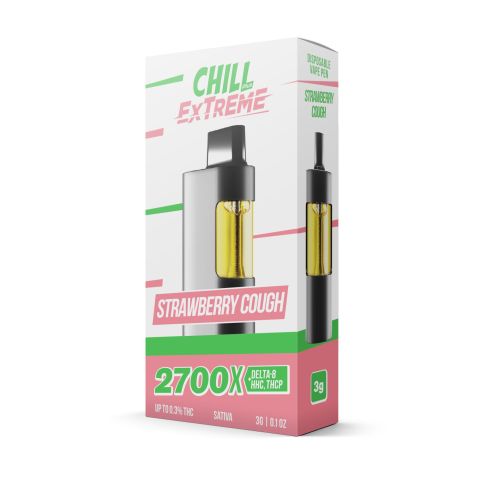 Strawberry Cough Disposable - D8 Blend -  Chill Plus - 2700X - 2