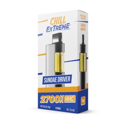 2700mg HHC Vape Pen - Sundae Driver  - Hybrid - 3ml - Chill Extreme - Thumbnail 2