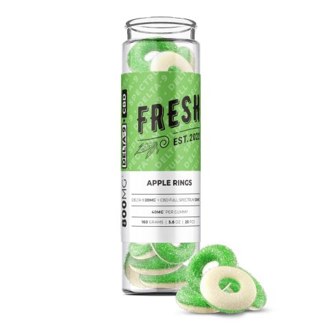 Apple Rings Gummies - Delta-9, CBD Blend - Fresh - 800MG  - 1