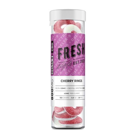 Cherry Rings Gummies - Delta-9, CBD Blend - Fresh - 800MG - 2