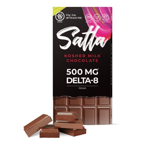 Kosher Milk Chocolate Bar - Delta-8 THC - 500MG - Satla - 1