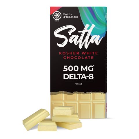 Kosher White Chocolate Bar - Delta-8 THC - 500MG - Satla - 1