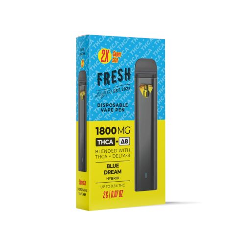 Blue Dream Vape Pen - THCA, D8 Blend - Disposable - Fresh - 1800mg - Thumbnail 1