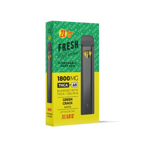 Green Crack Vape Pen - THCA, D8 Blend - Disposable - Fresh - 1800mg - Thumbnail 1