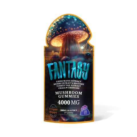 200mg D8, D9, THCP, Mushroom Gummies - Trippy Hippy - Fantasy - Thumbnail 1