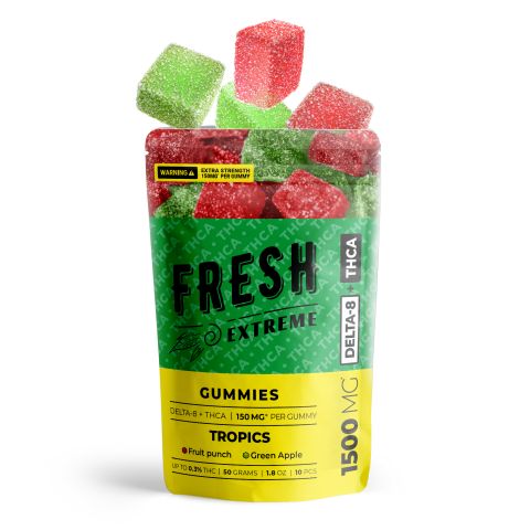 Tropics Gummies - THCA, D8 Blend - Fresh - 1500mg - Thumbnail 3