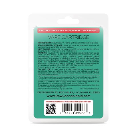 GG4 Cartridge - CBD - Raw - 800mg - Thumbnail 3